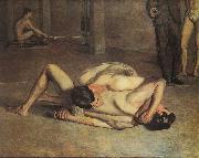 Thomas Eakins The Wrestlers painting